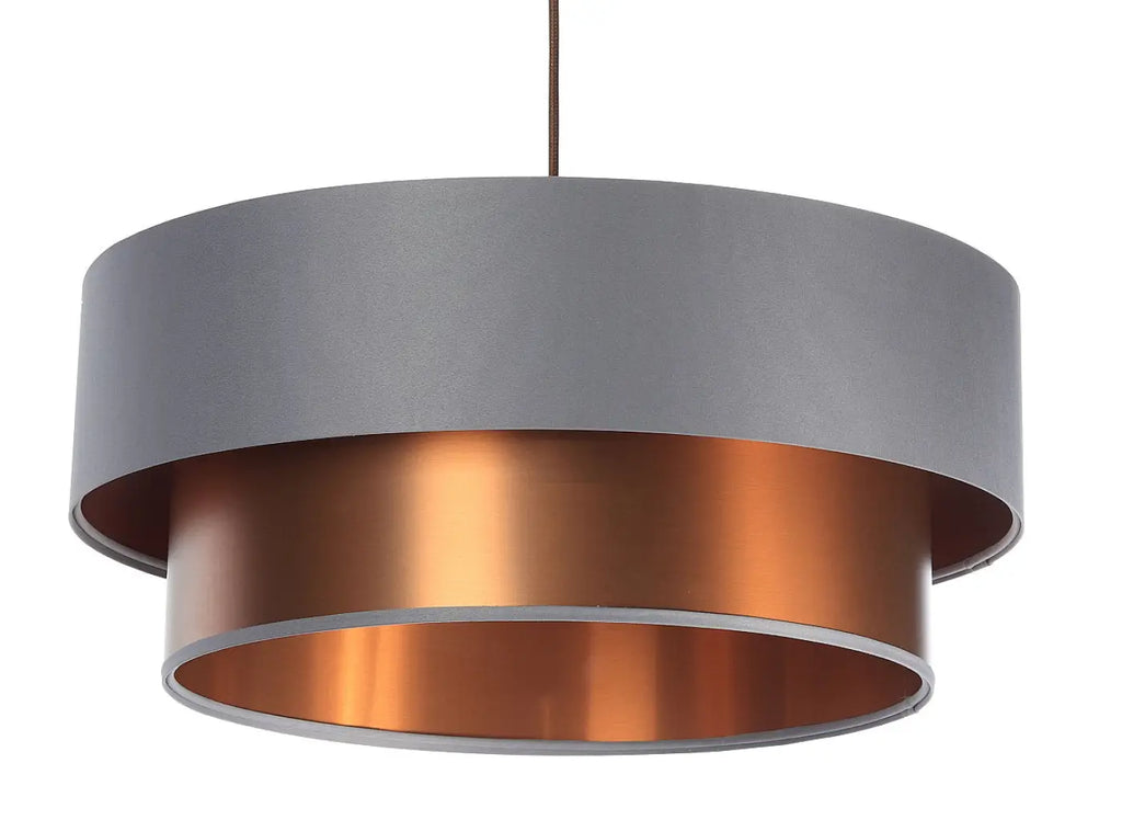 Suspension Luminaire | DUO (Gris/Cuivré)
