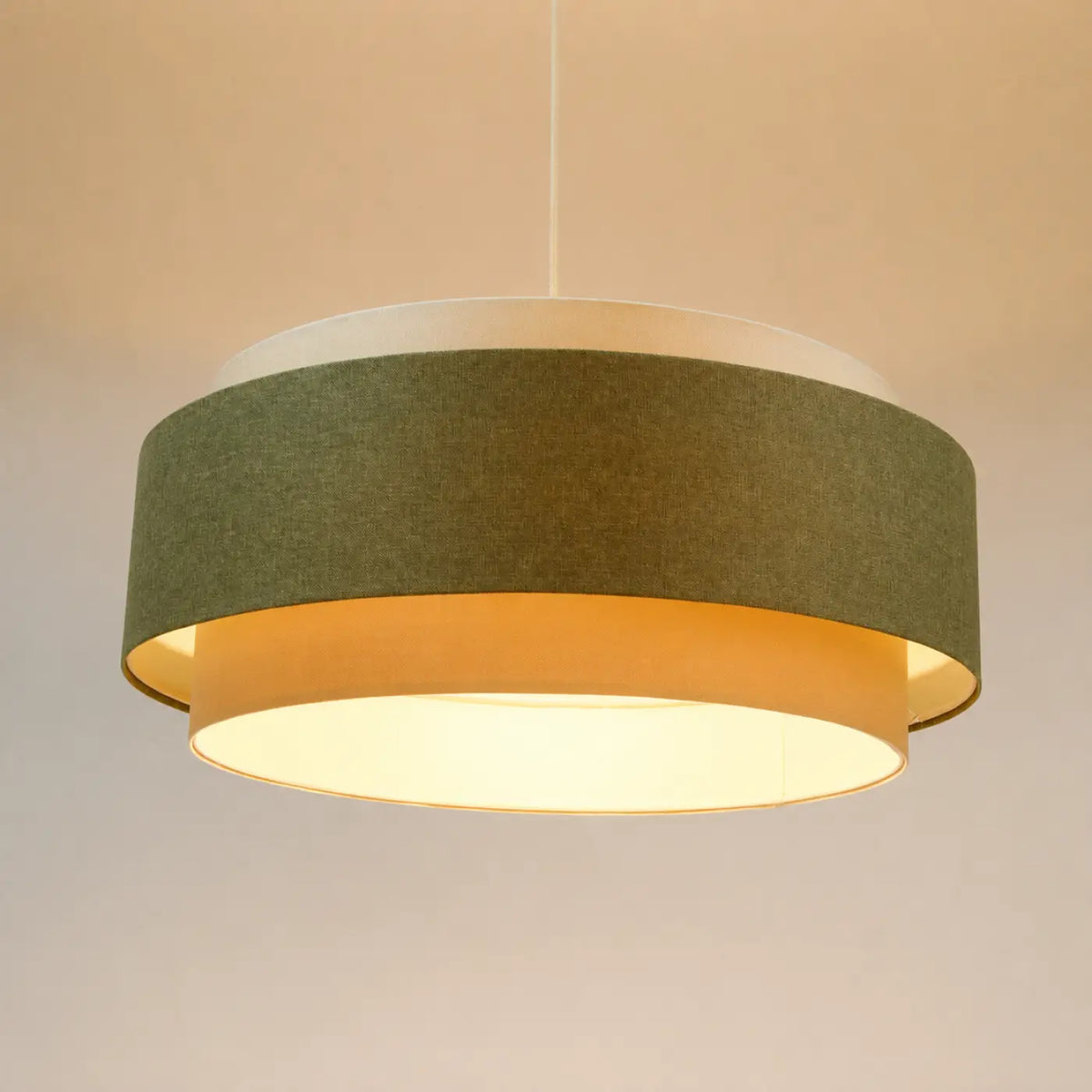 Suspension Luminaire | DOBLO BOHO ELEGANT (Gris Vert/ Ecru/ Blanc Crème)