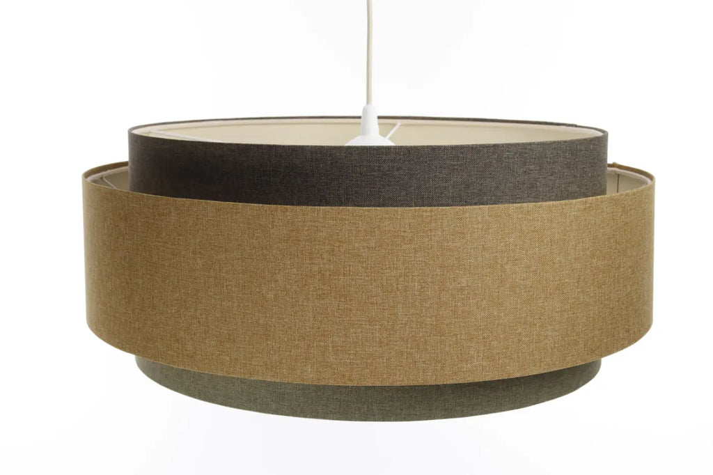 Suspension Luminaire | DOBLO BOHO ELEGANT (Gris Vert/ Marron Gris/ Ecru/Moutarde)