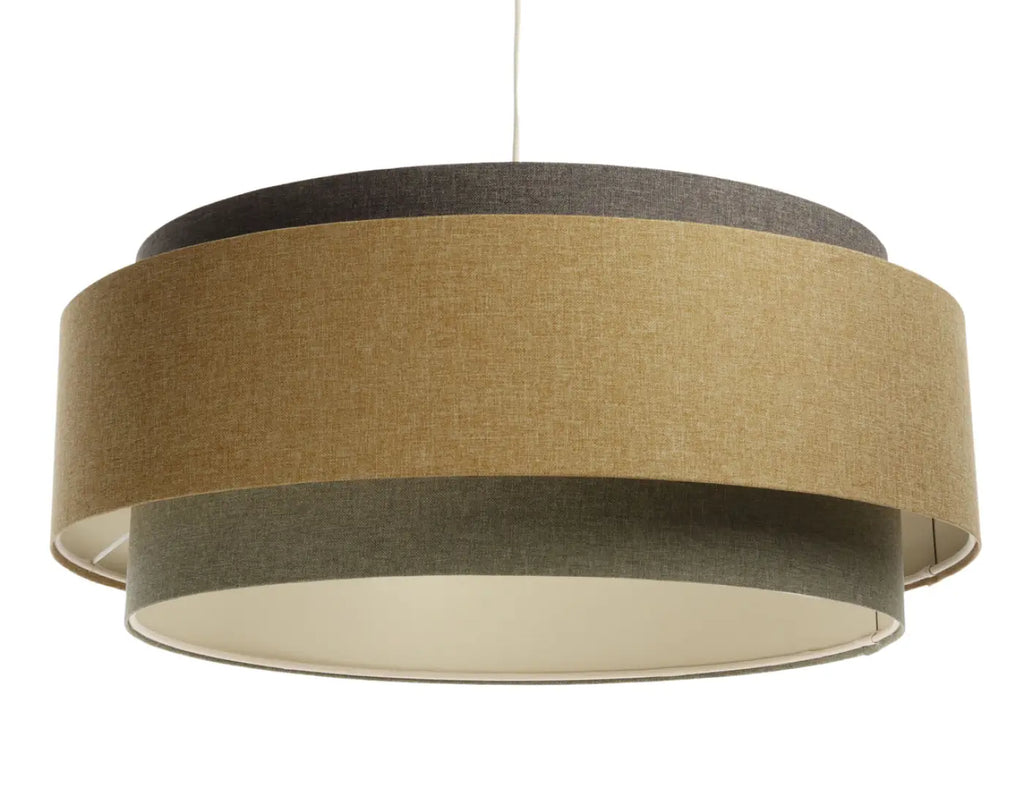 Suspension Luminaire | DOBLO BOHO ELEGANT (Gris Vert/ Marron Gris/ Ecru/Moutarde)