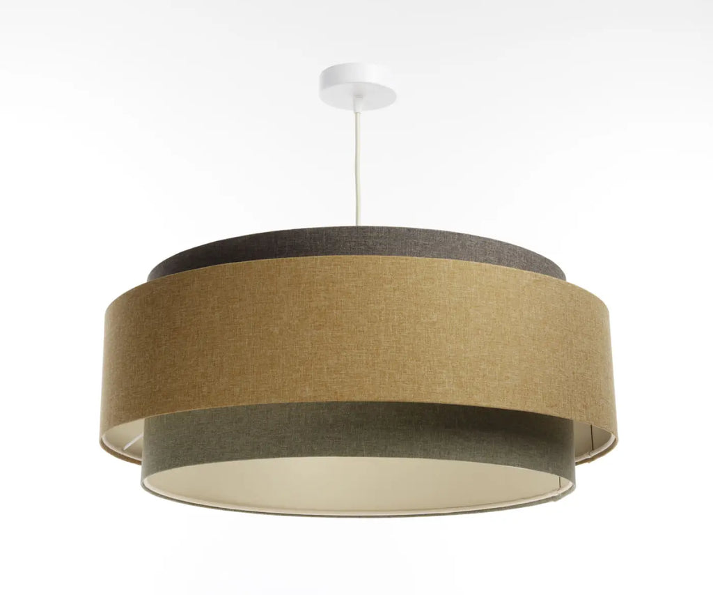 Suspension Luminaire | DOBLO BOHO ELEGANT (Gris Vert/ Marron Gris/ Ecru/Moutarde)