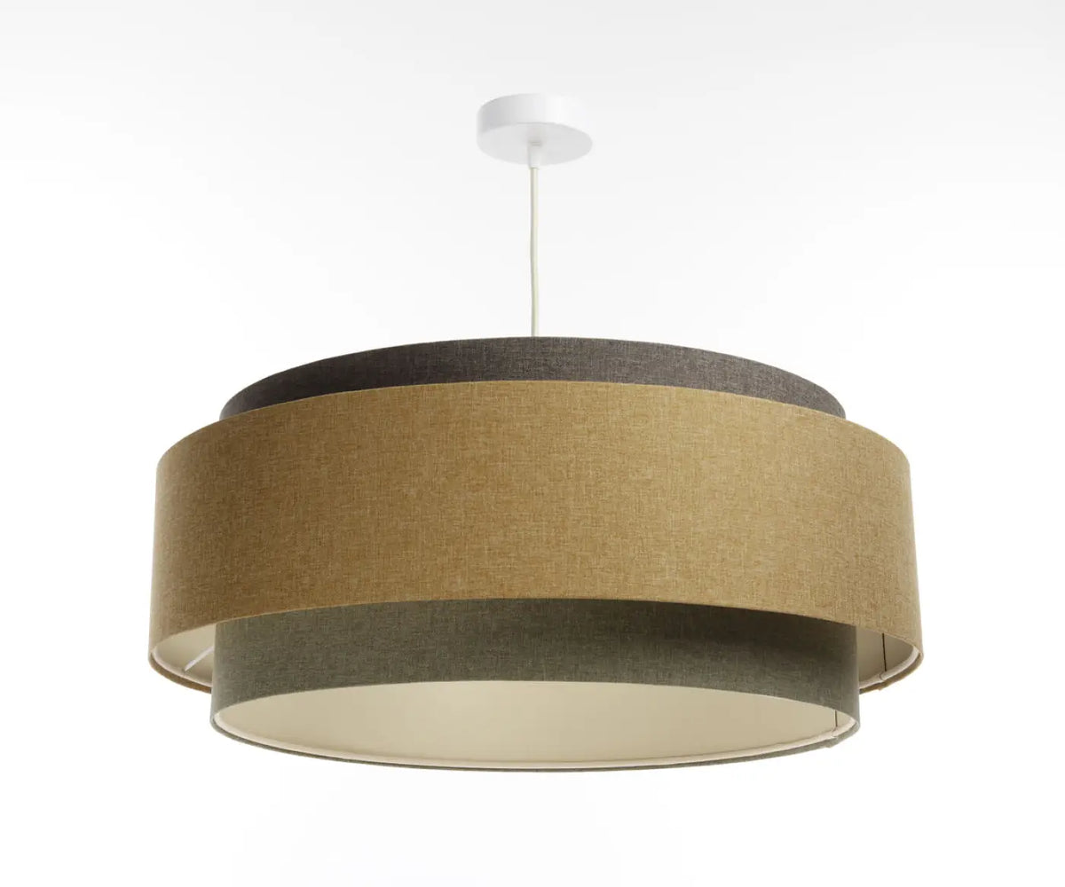 Suspension Luminaire | DOBLO BOHO ELEGANT (Gris Vert/ Marron Gris/ Ecru/Moutarde)