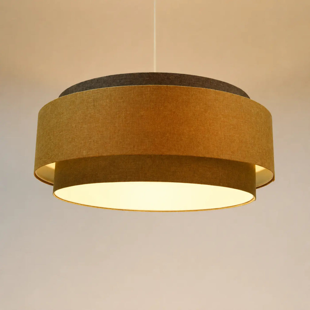 Suspension Luminaire | DOBLO BOHO ELEGANT (Gris Vert/ Marron Gris/ Ecru/Moutarde)