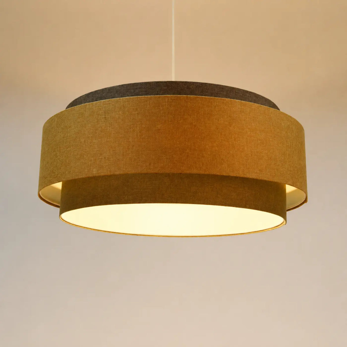 Suspension Luminaire | DOBLO BOHO ELEGANT (Gris Vert/ Marron Gris/ Ecru/Moutarde)