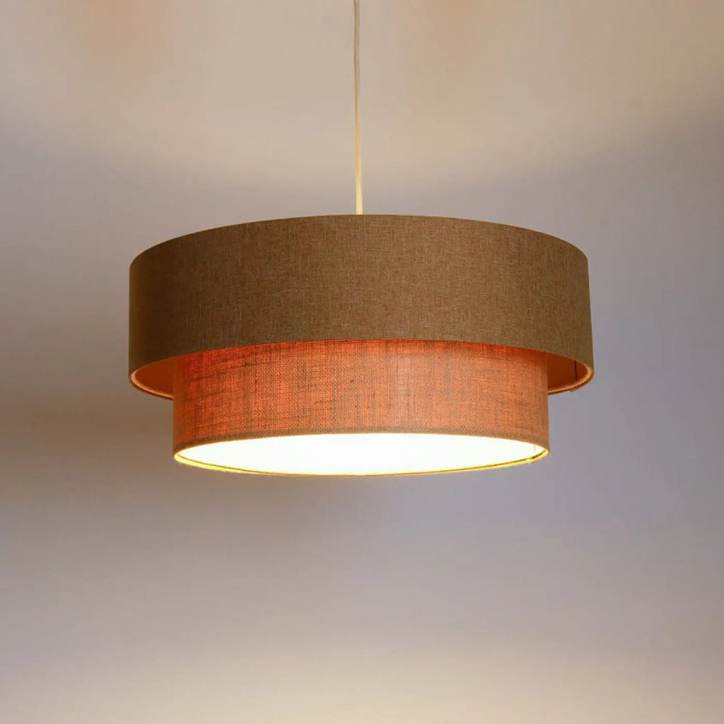 Suspension Luminaire | DUO BOHO ELEGANT (Marron/Beige/Ecru)