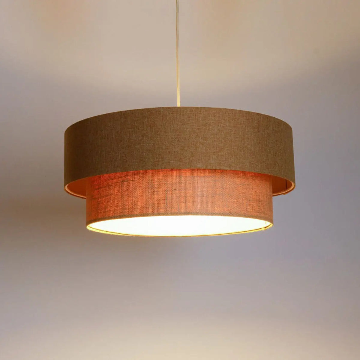Suspension Luminaire | DUO BOHO ELEGANT (Marron/Beige/Ecru)