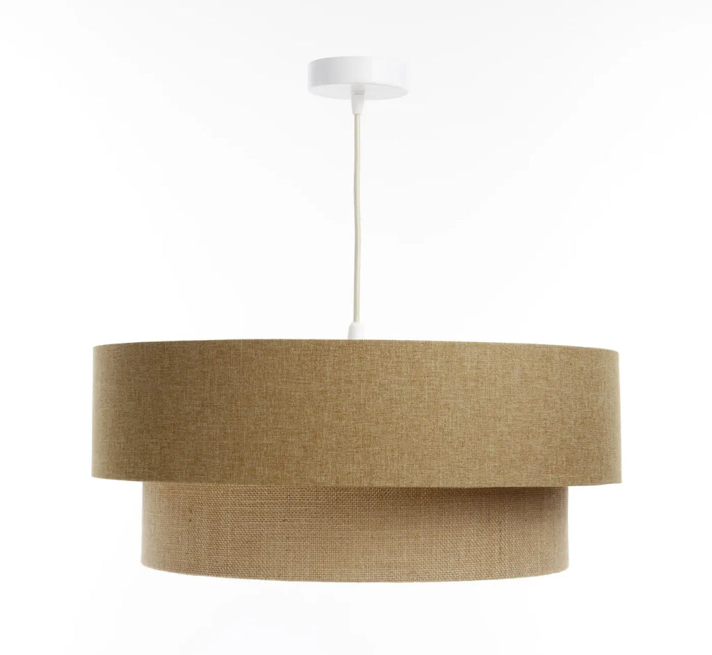 Suspension Luminaire | DUO BOHO ELEGANT (Marron/Beige/Ecru)