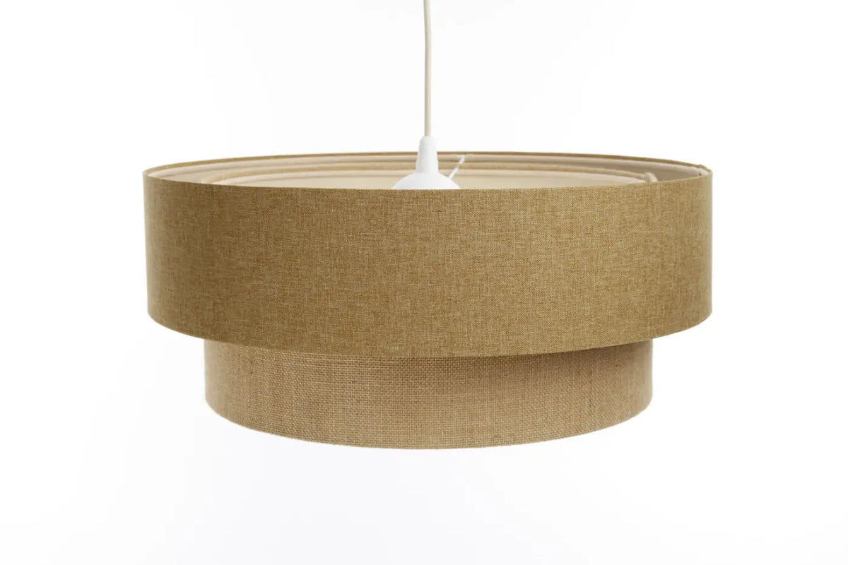 Suspension Luminaire | DUO BOHO ELEGANT (Marron/Beige/Ecru)