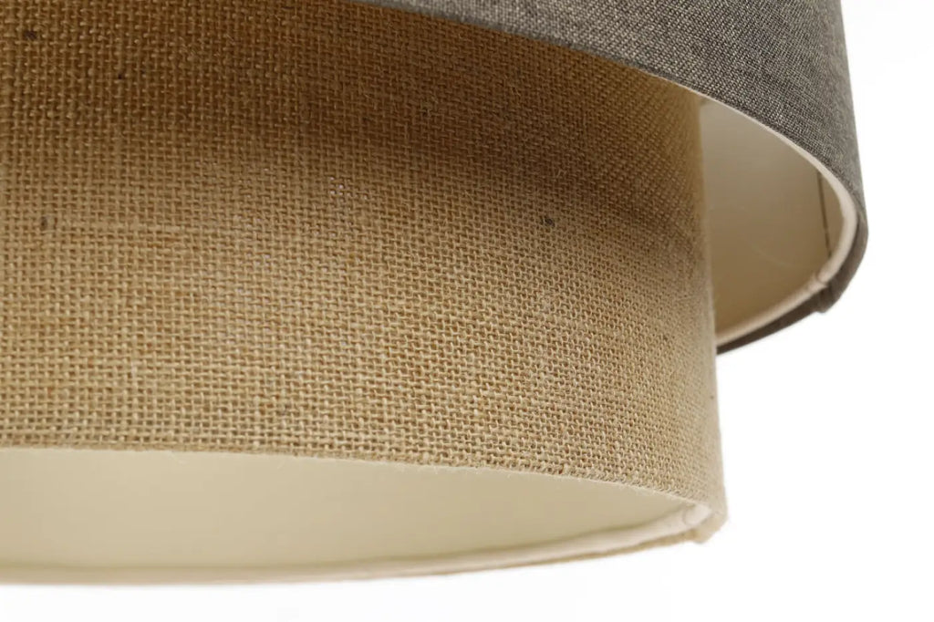 Suspension Luminaire | DUO BOHO ELEGANT (Marron Gris/Beige/Ecru)