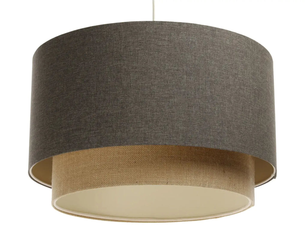Suspension Luminaire | DUO BOHO ELEGANT (Marron Gris/Beige/Ecru)