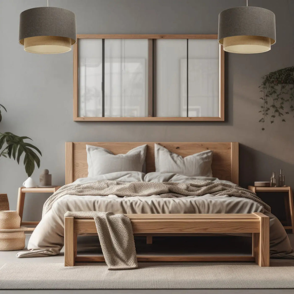 Suspension Luminaire | DUO BOHO ELEGANT (Marron Gris/Beige/Ecru)