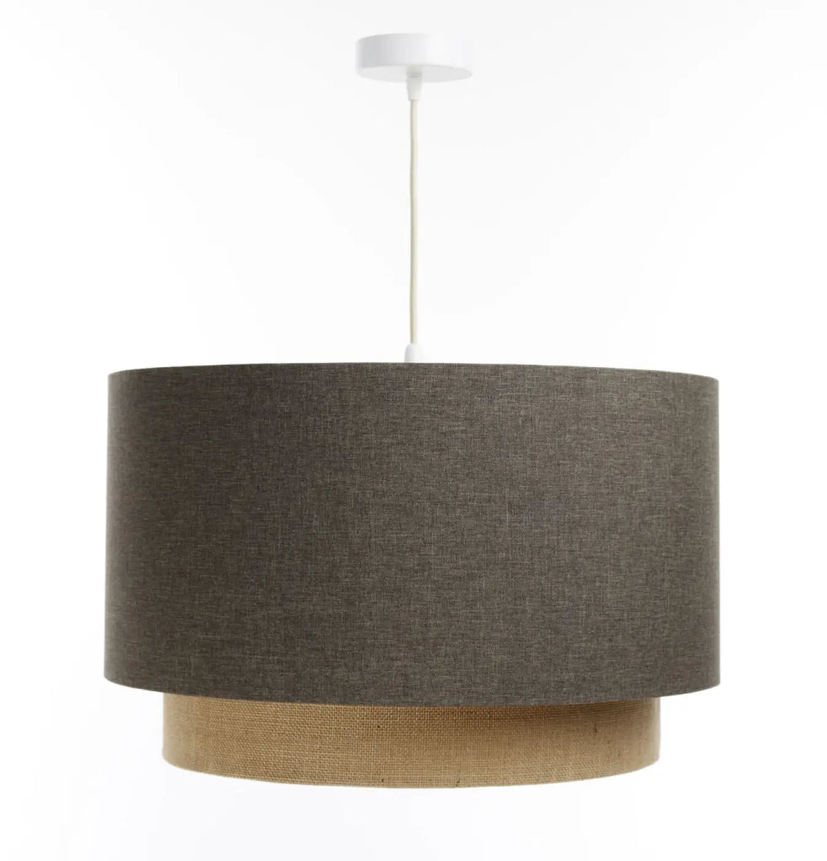 Suspension Luminaire | DUO BOHO ELEGANT (Marron Gris/Beige/Ecru)