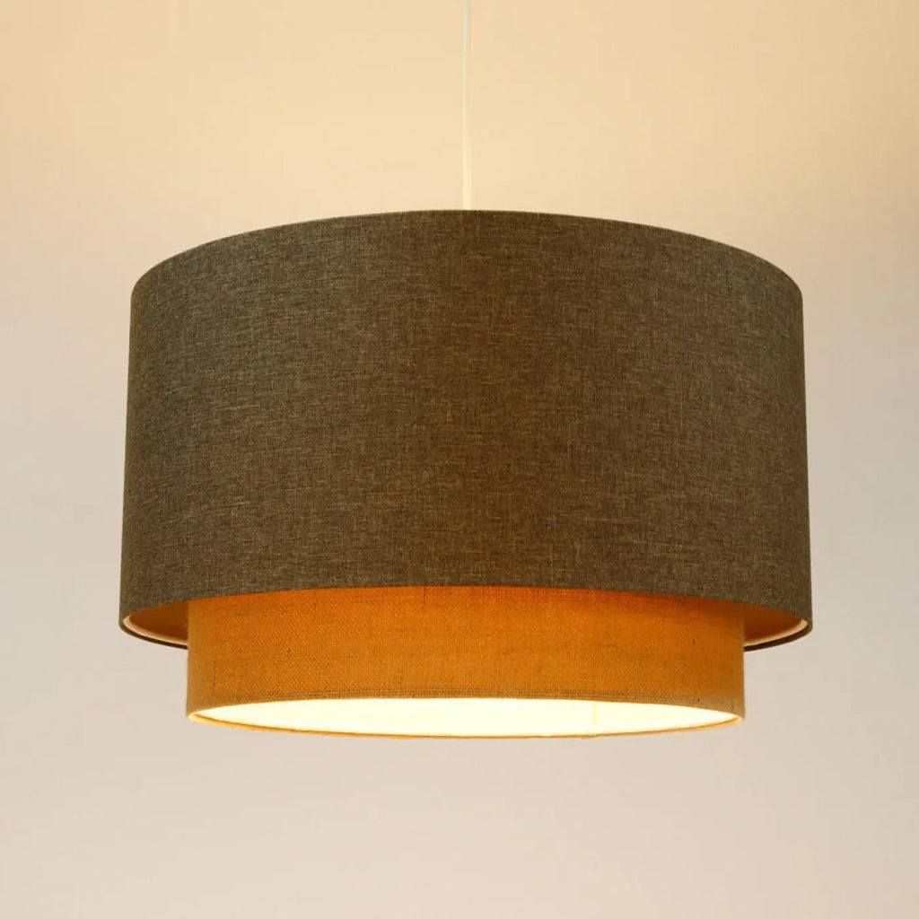 Suspension Luminaire | DUO BOHO ELEGANT (Marron Gris/Beige/Ecru)
