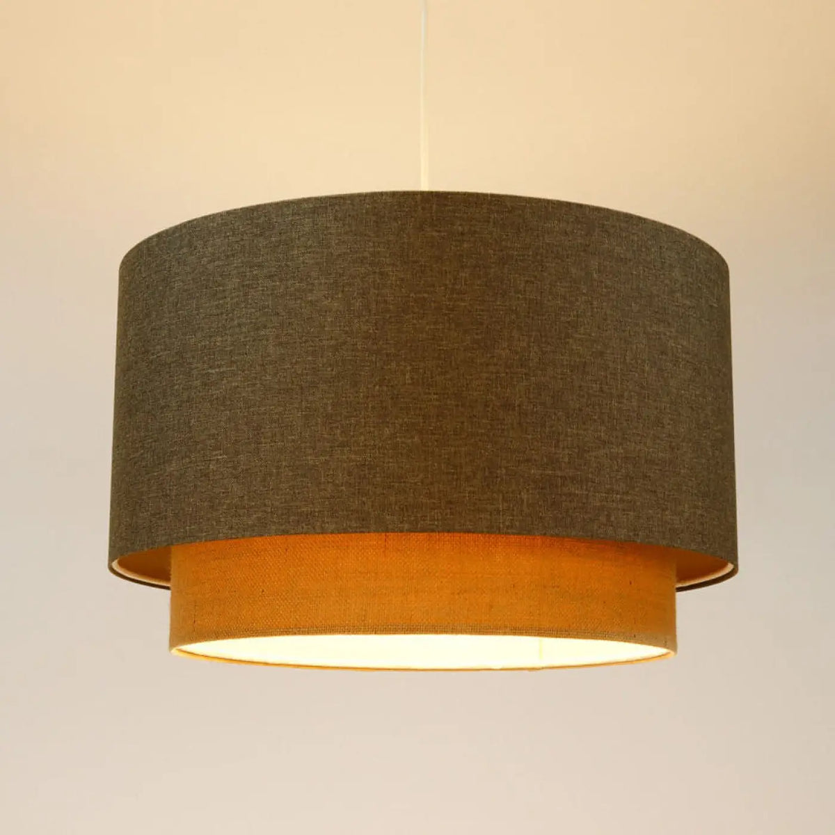 Suspension Luminaire | DUO BOHO ELEGANT (Marron Gris/Beige/Ecru)