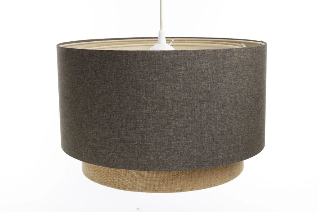Suspension Luminaire | DUO BOHO ELEGANT (Marron Gris/Beige/Ecru)