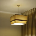 Suspension Luminaire | KWADRO DUO VELOUR (Beige)