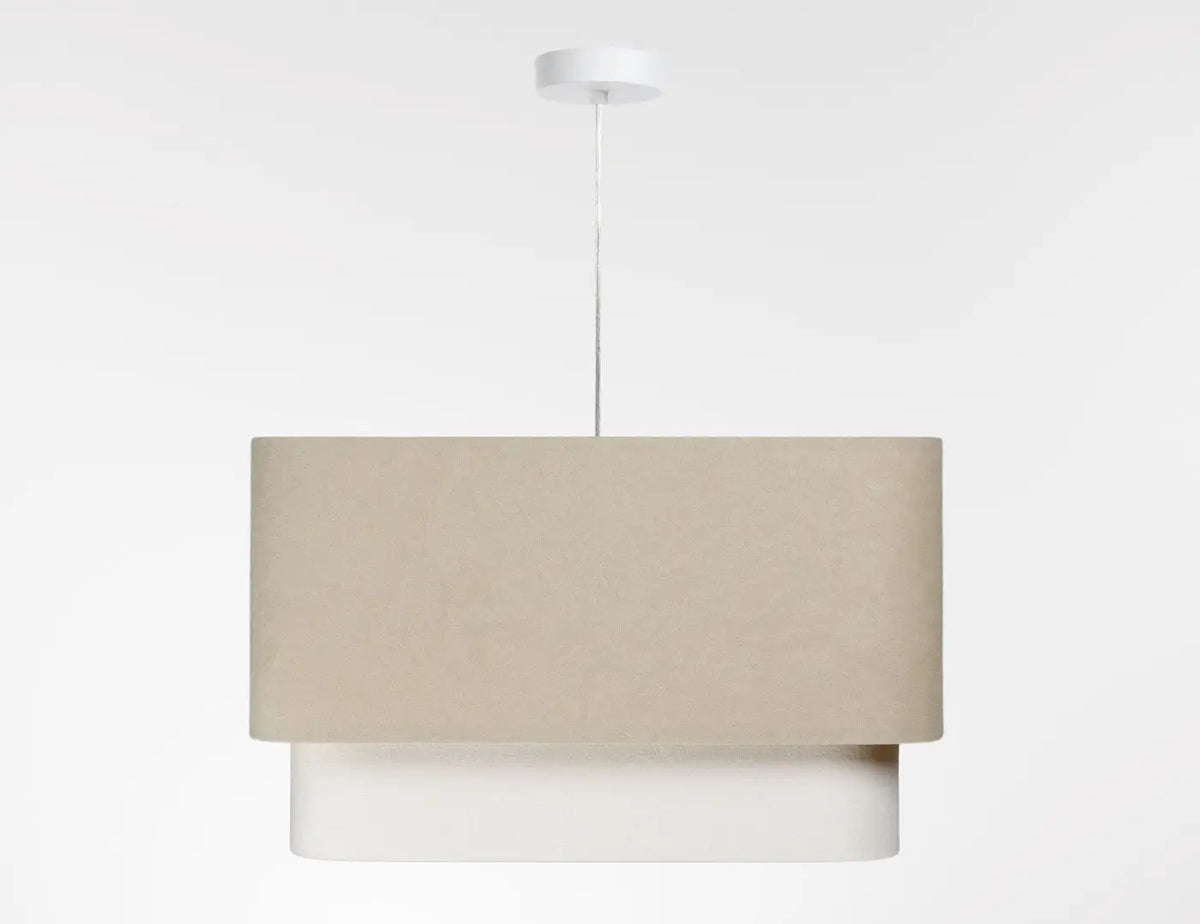 Suspension Luminaire | KWADRO DUO (Beige/Blanc)