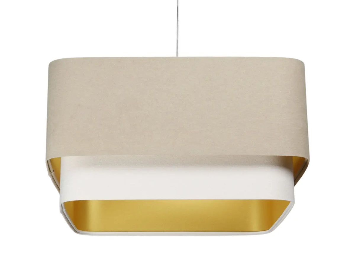 Suspension Luminaire | KWADRO DUO (Beige/Blanc)
