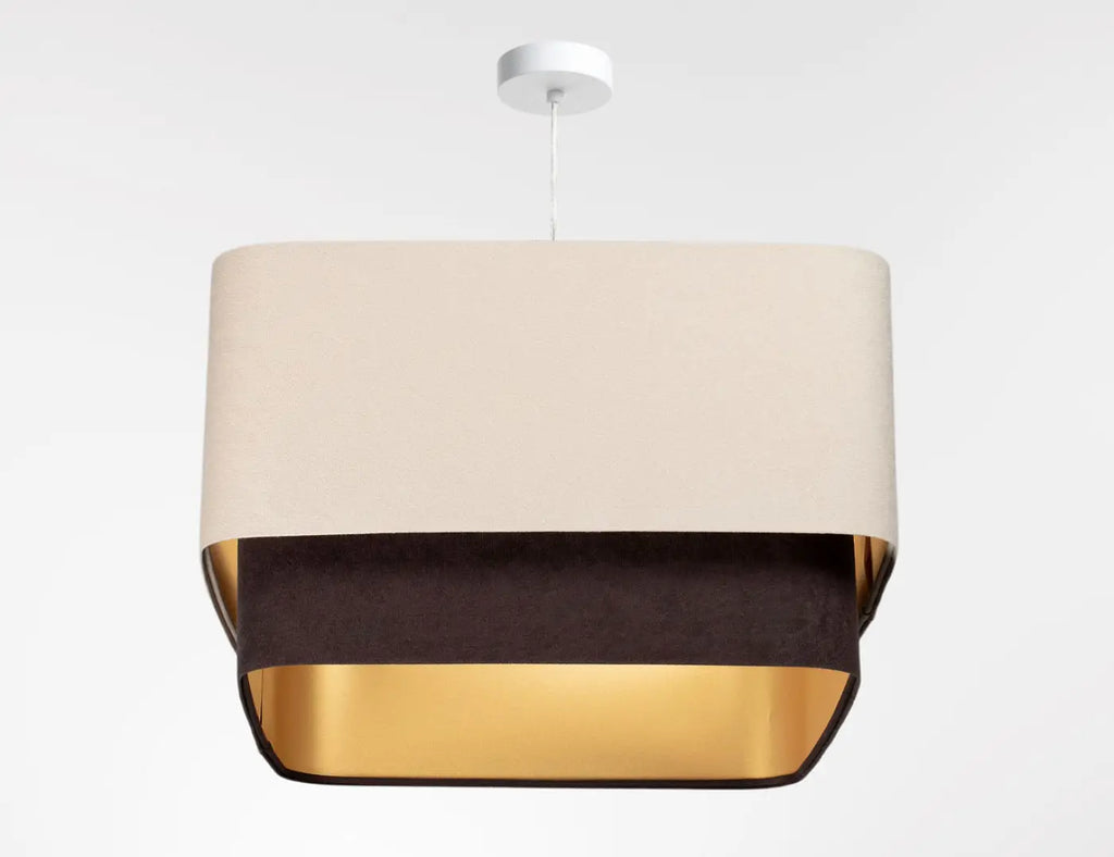 Suspension Luminaire | KWADRO DUO (Beige/Marron)