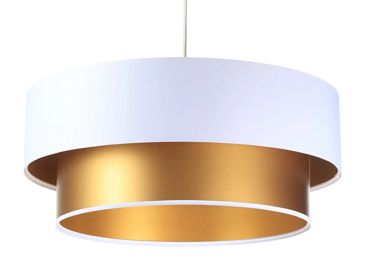 Suspension Luminaire | DUO (Blanc/Doré)