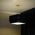 Suspension Luminaire | KWADRO DUO VELOUR (Bleu Marine)