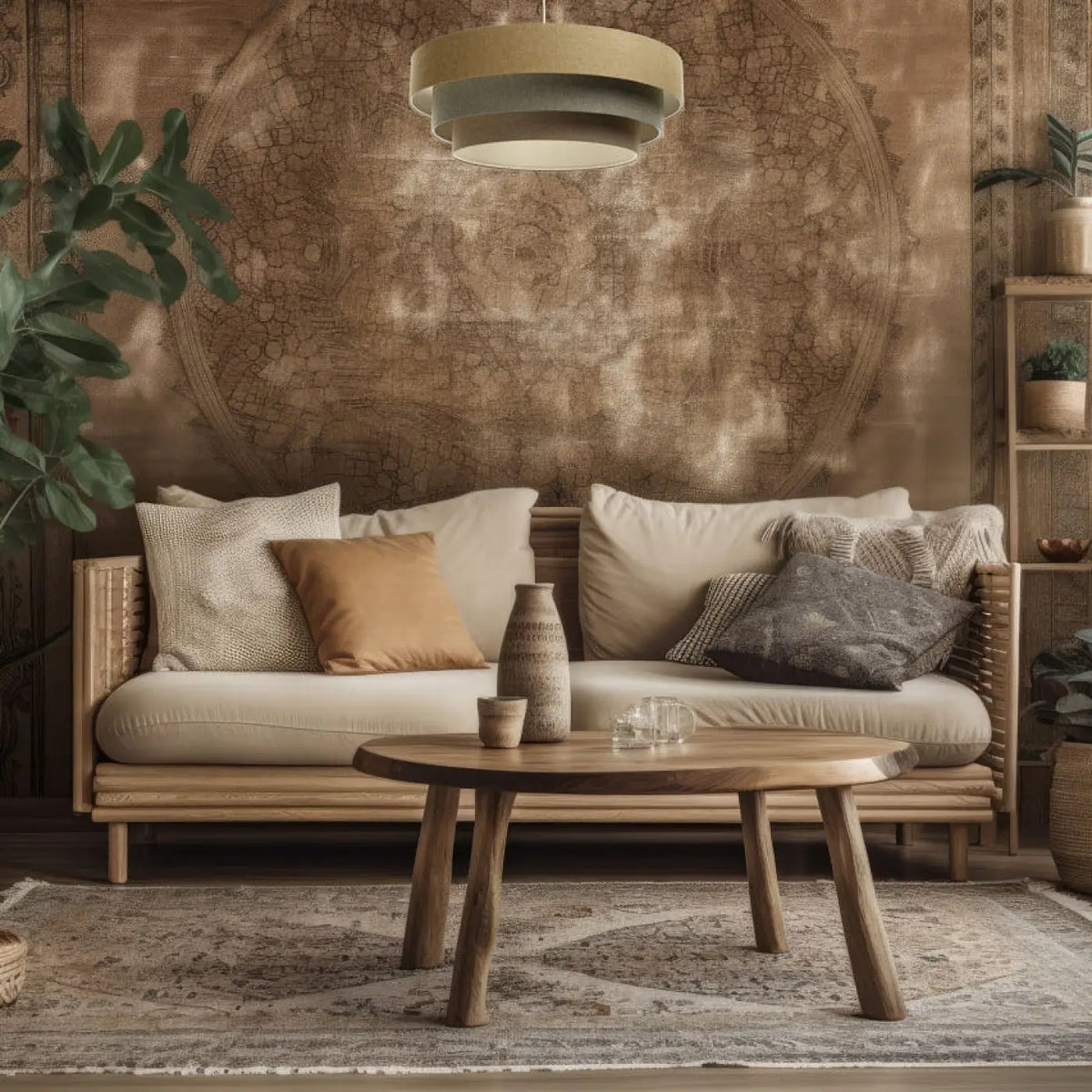 Suspension Luminaire | TRINITI BOHO ELEGANT (Brun Sable/Ecru)