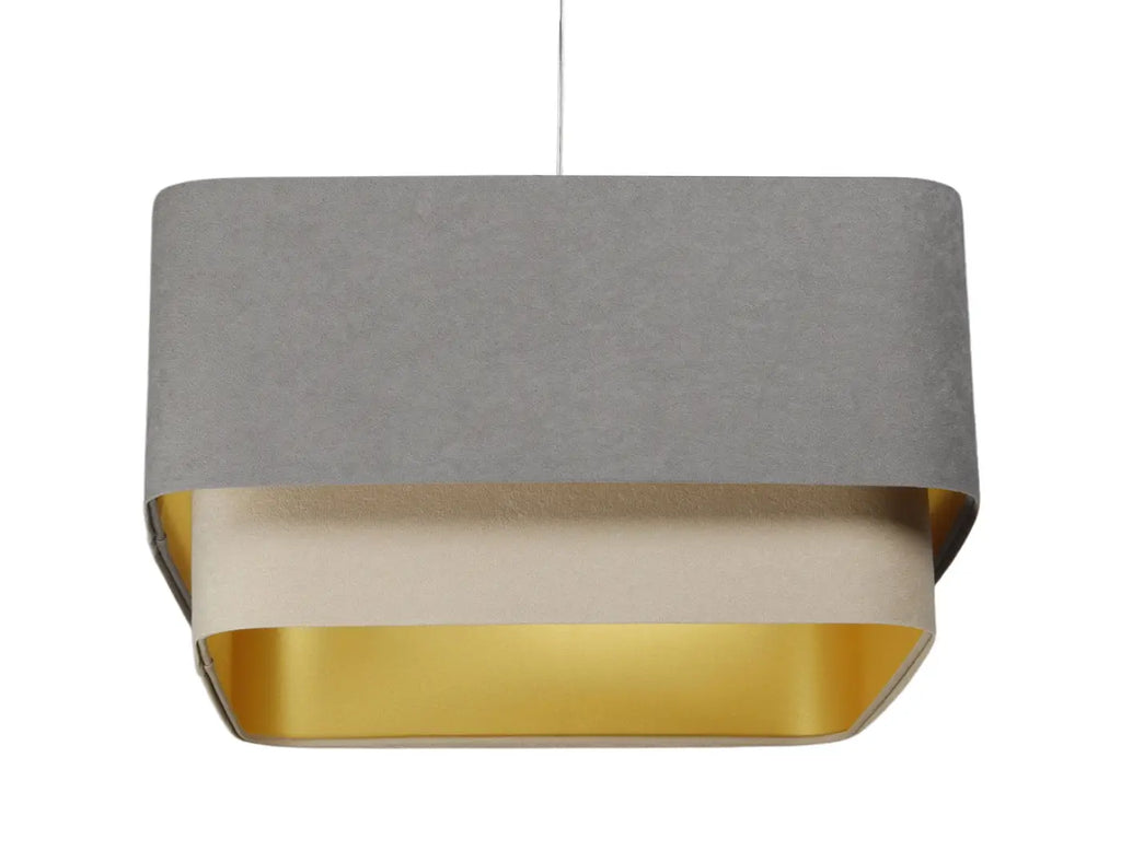 Suspension Luminaire | KWADRO DUO (Gris/Beige)