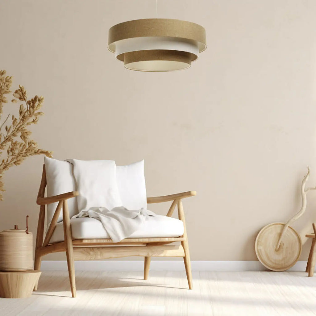 Suspension Luminaire | TRINITI BOHO ELEGANT (Moutarde/Crème/Ecru)