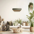 Suspension Luminaire | TRINITI BOHO ELEGANT (Vert Gris/Crème/Beige)