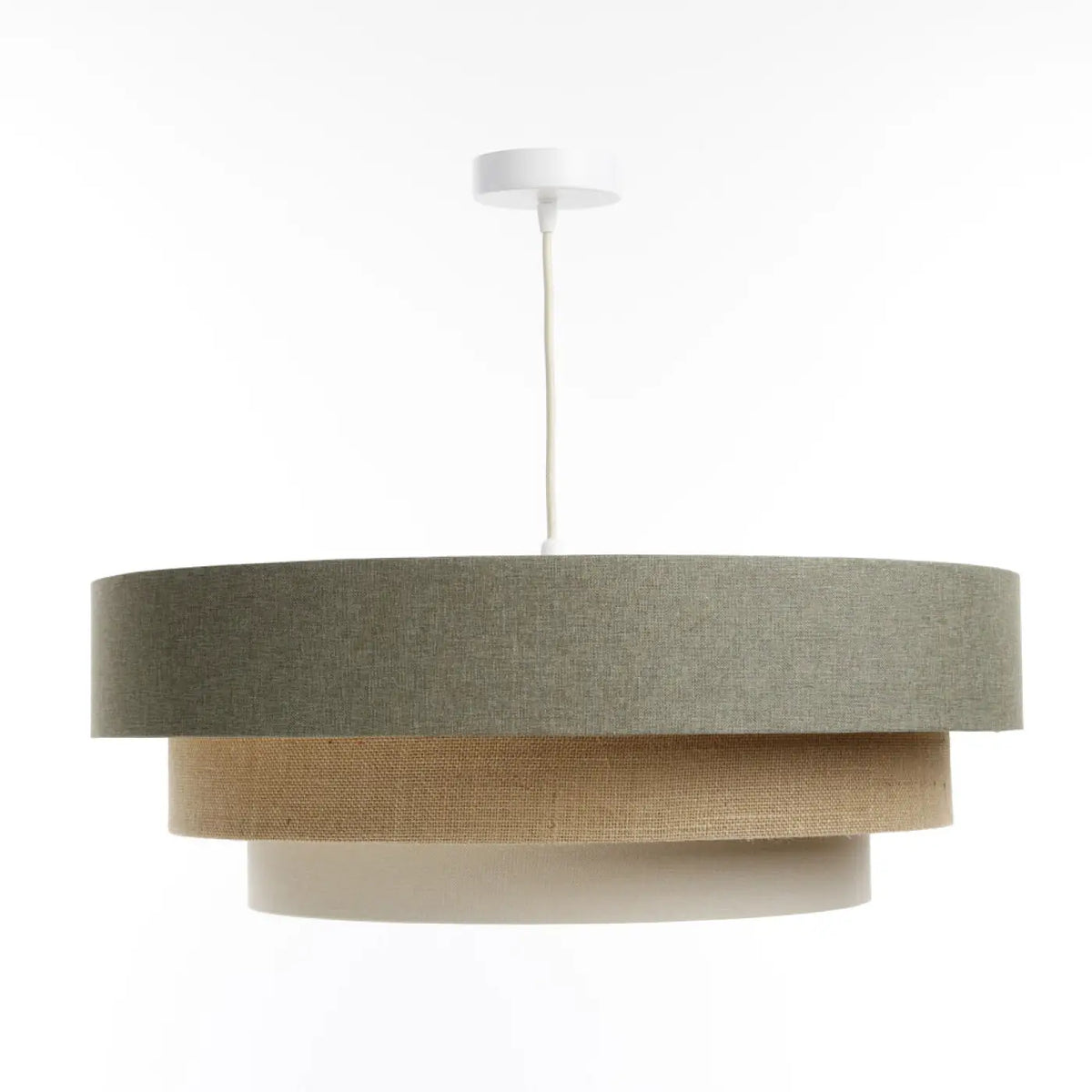 Suspension Luminaire | TRINITI BOHO ELEGANT (Vert Gris/Crème/Beige)