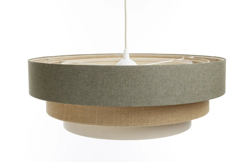 Suspension Luminaire | TRINITI BOHO ELEGANT (Vert Gris/Crème/Beige)