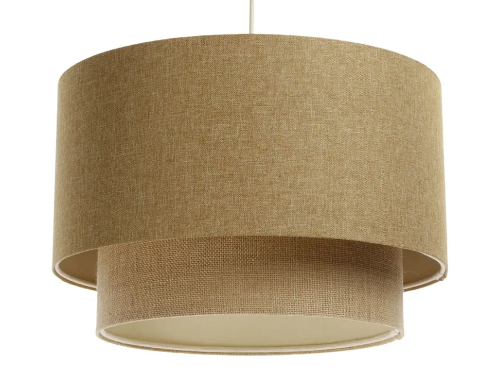 Suspension Luminaire | DUO BOHO ELEGANT (Moutarde/Beige/Ecru)