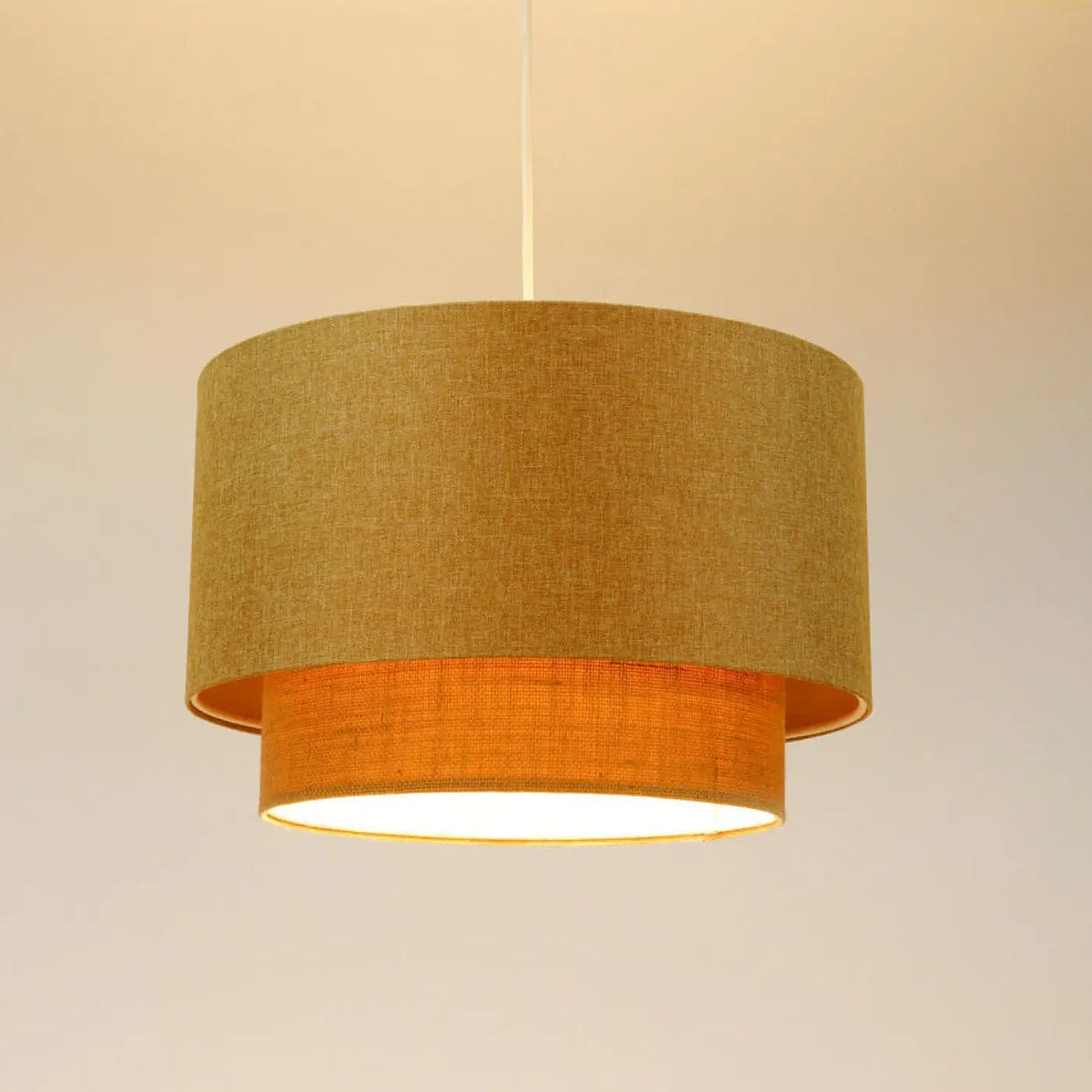 Suspension Luminaire | DUO BOHO ELEGANT (Moutarde/Beige/Ecru)