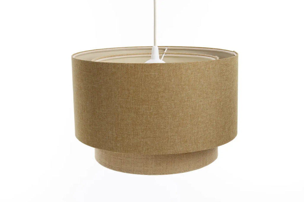 Suspension Luminaire | DUO BOHO ELEGANT (Moutarde/Beige/Ecru)