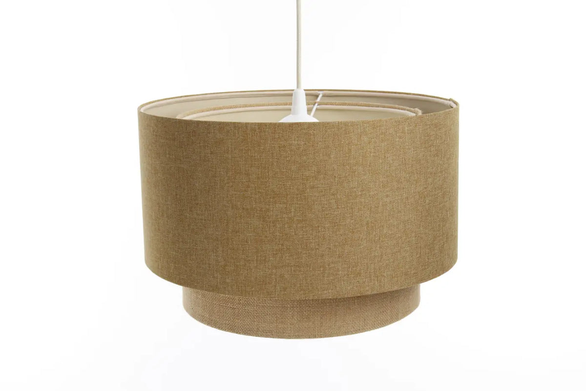 Suspension Luminaire | DUO BOHO ELEGANT (Moutarde/Beige/Ecru)