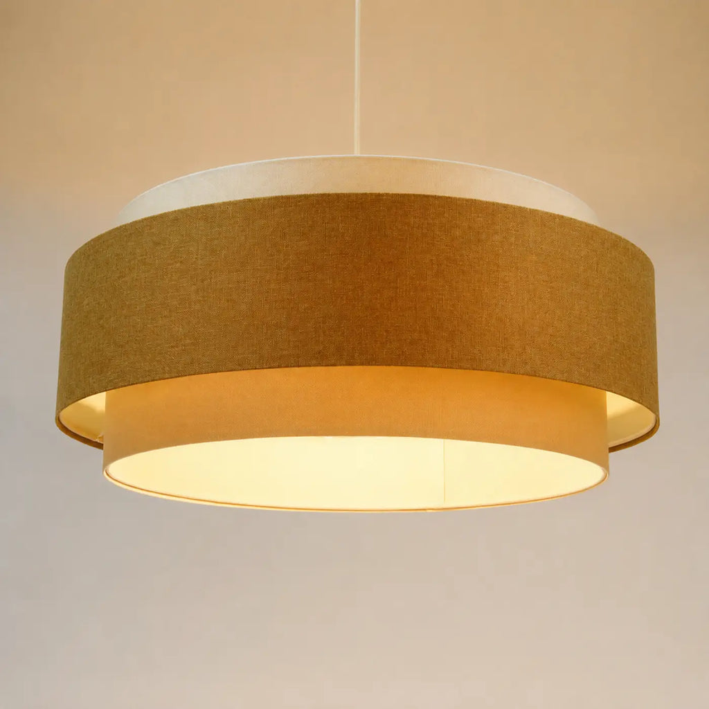 Suspension Luminaire | DOBLO BOHO ELEGANT (Moutarde/ Crème/ Ecru)