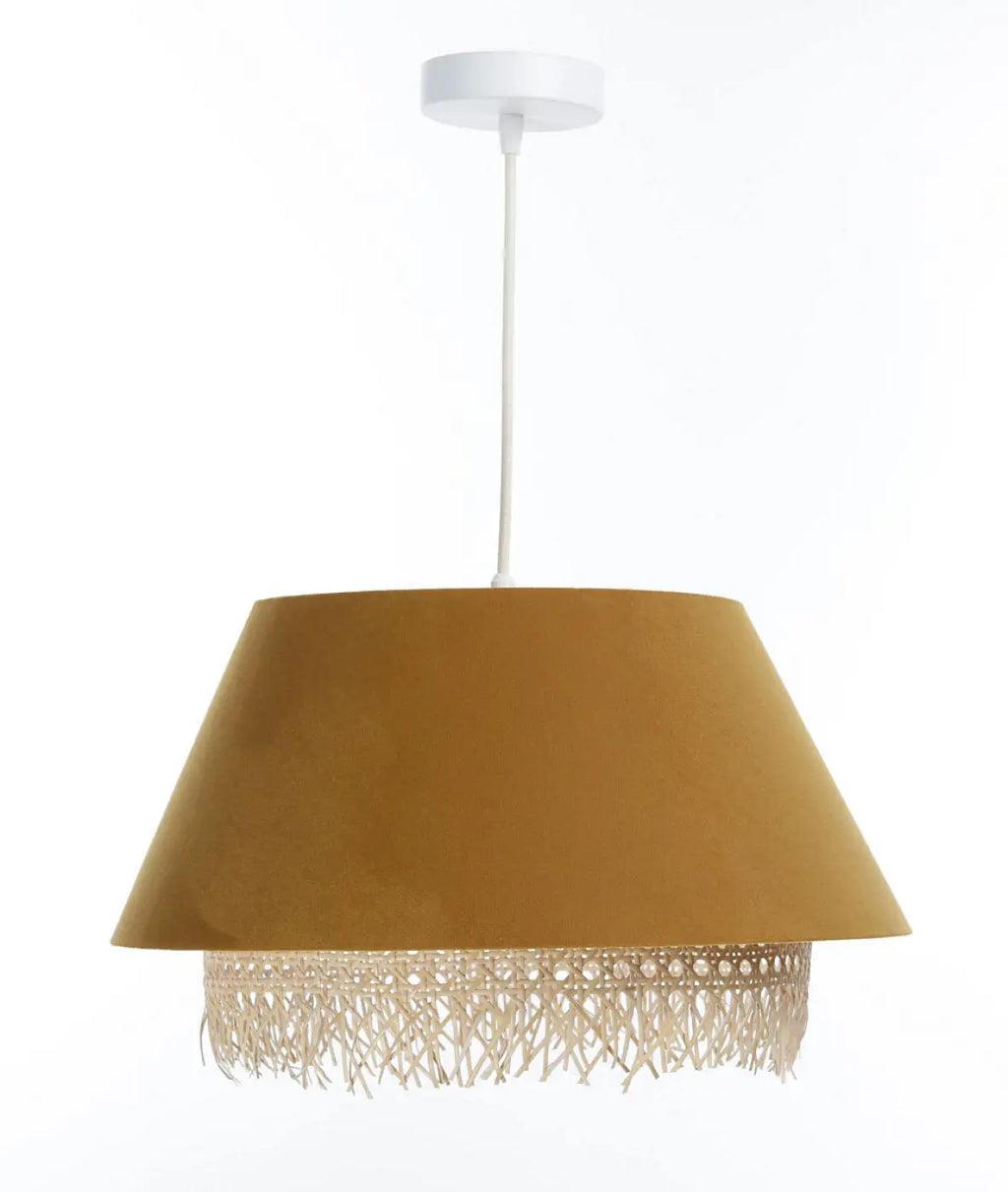 Suspension Luminaire | SENSEI RATTAN (Moutarde)