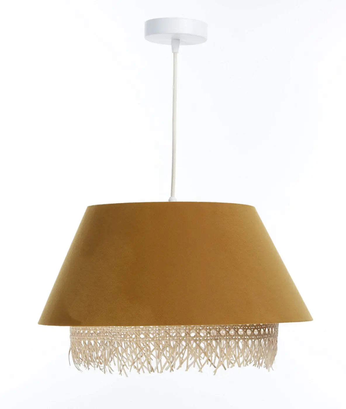 Suspension Luminaire | SENSEI RATTAN (Moutarde)