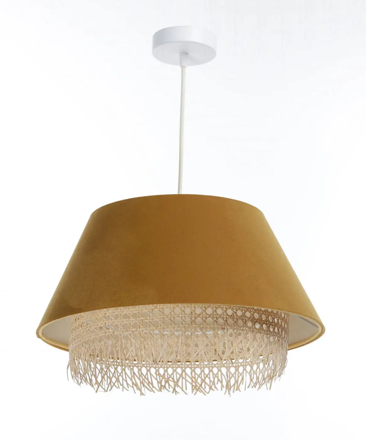 Suspension Luminaire | SENSEI RATTAN (Moutarde)