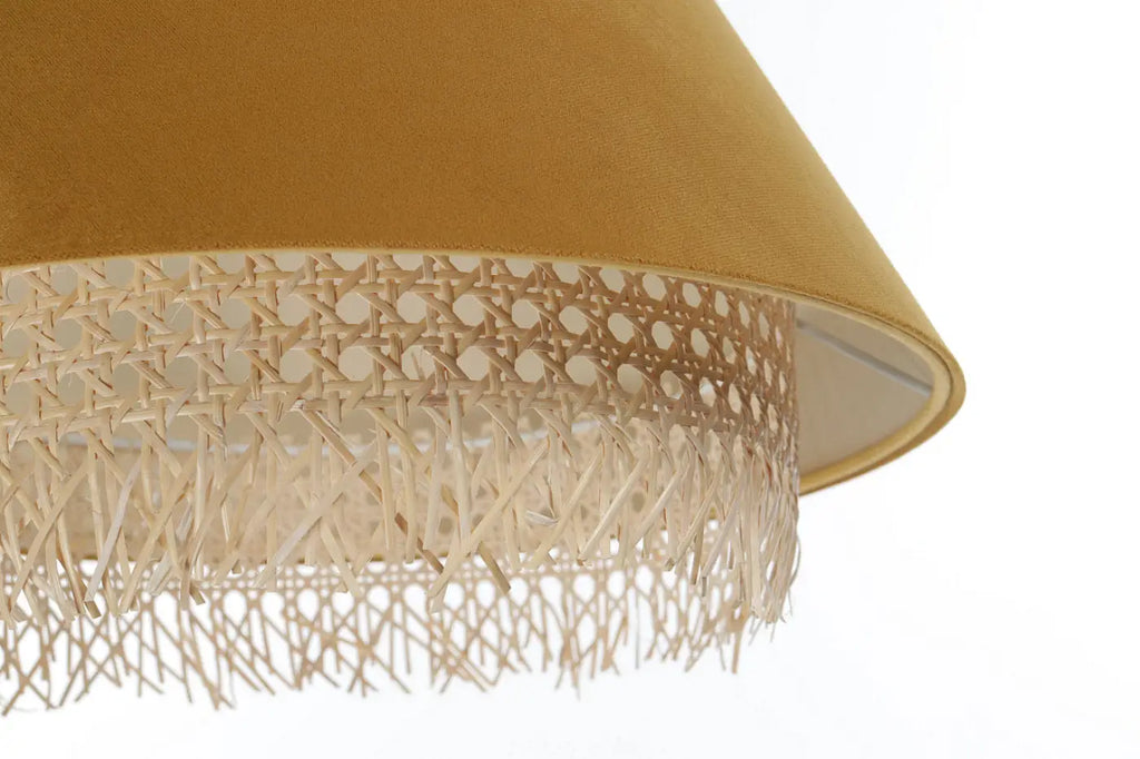 Suspension Luminaire | SENSEI RATTAN (Moutarde)