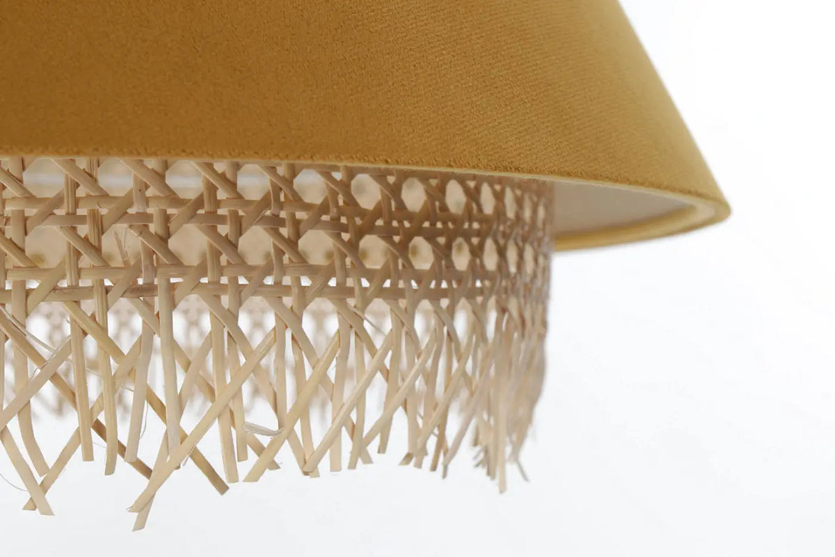 Suspension Luminaire | SENSEI RATTAN (Moutarde)