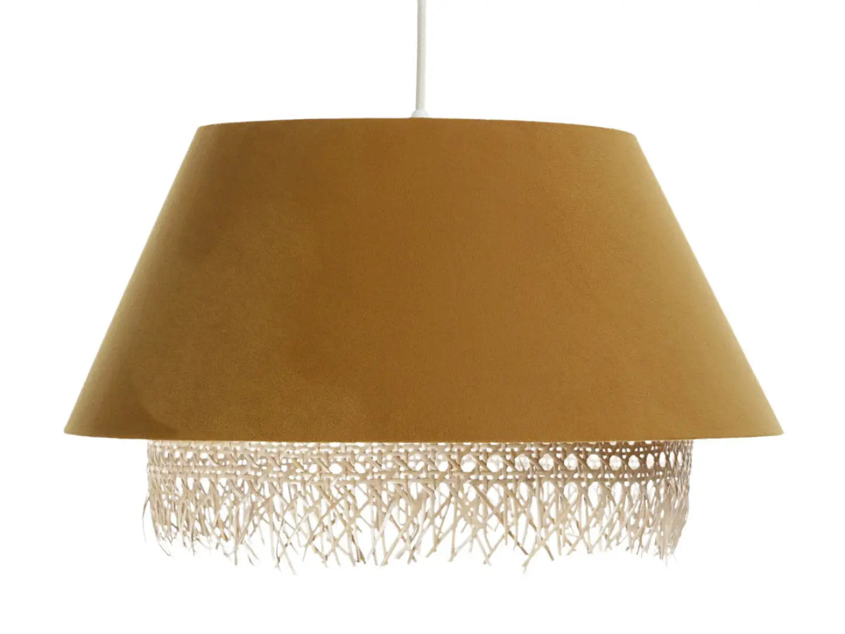 Suspension Luminaire | SENSEI RATTAN (Moutarde)
