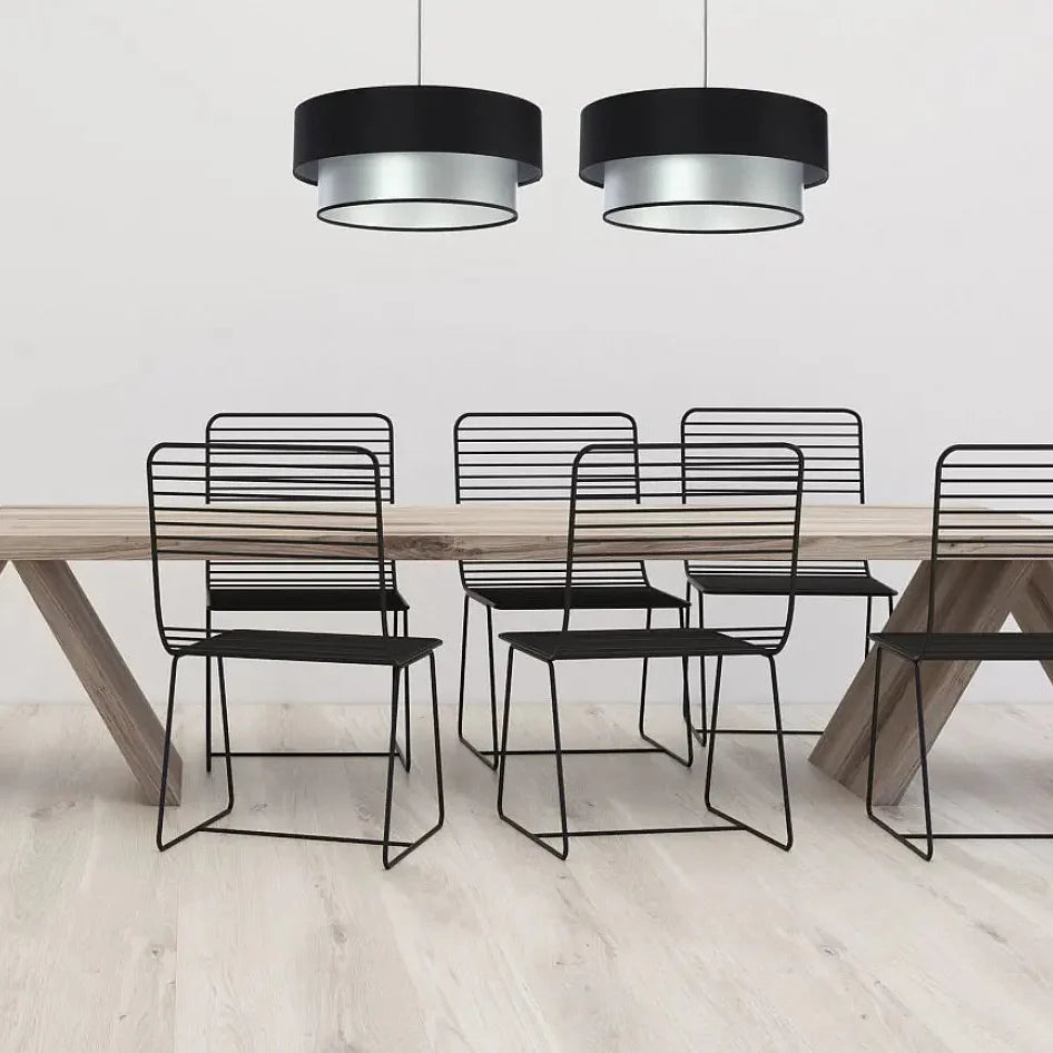 Suspension Luminaire | DUO (Noir/Argent)