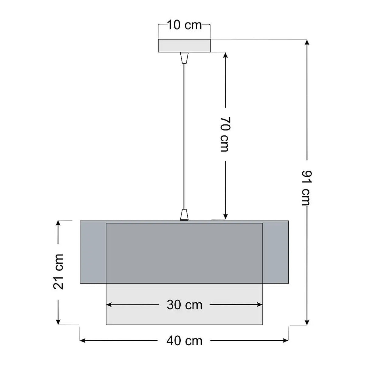 Suspension Luminaire | DUO (Noir/Beige)
