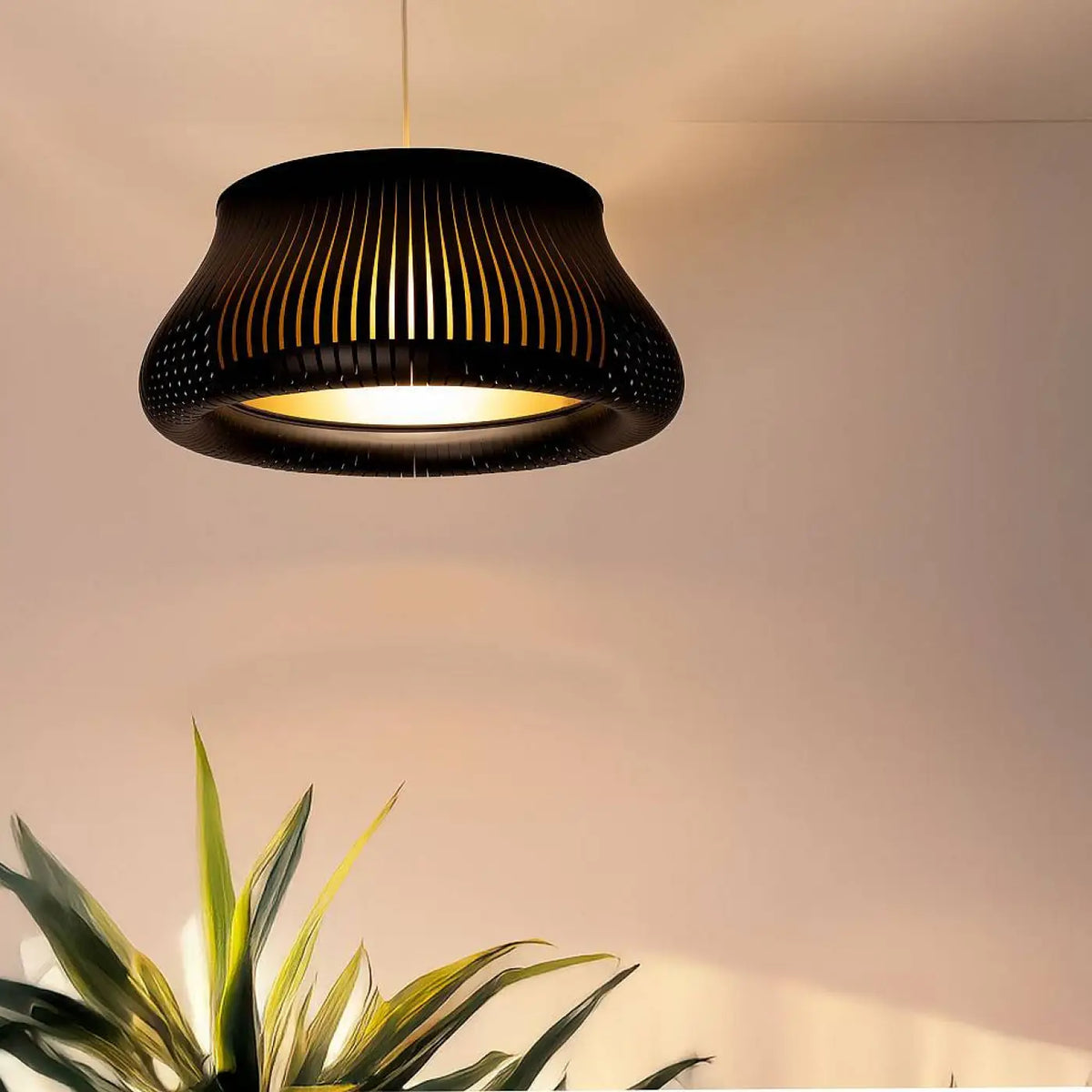 Suspension Luminaire | OBLO (Noir/Doré)