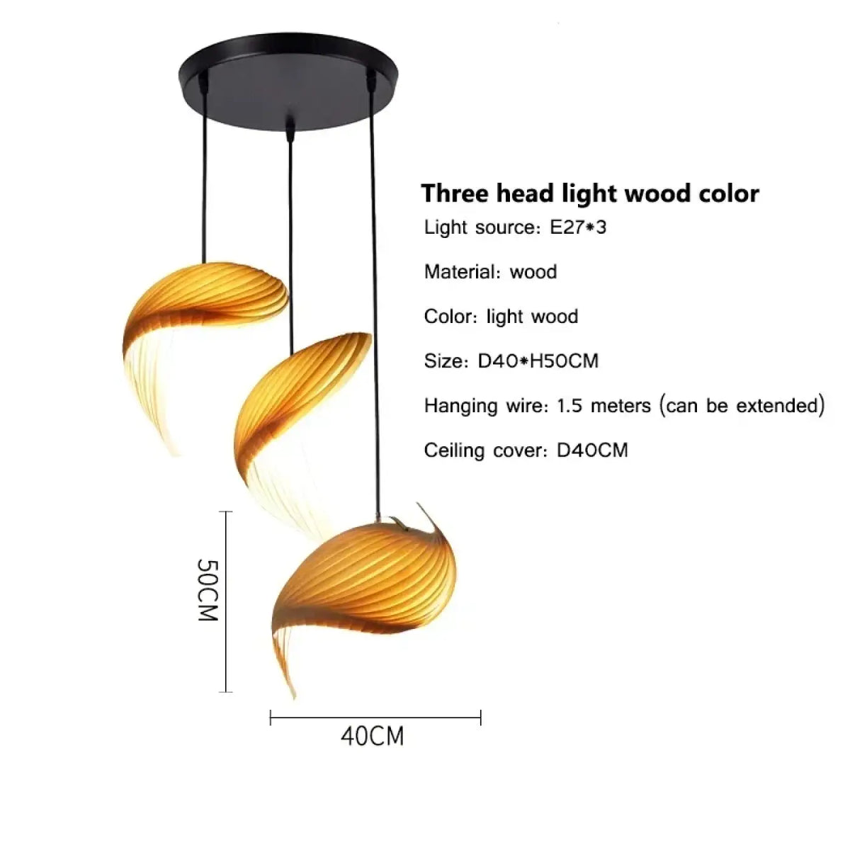 Suspension Luminaire Lorène Sillage en Bois - Chaleur du Bois & Atmosphère Accueillante