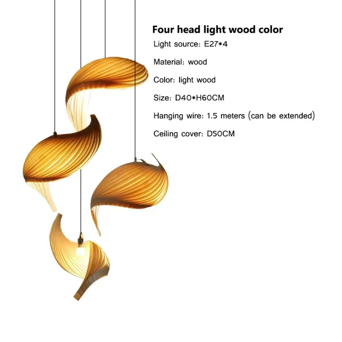 Suspension Luminaire Lorène Sillage en Bois - Chaleur du Bois & Atmosphère Accueillante