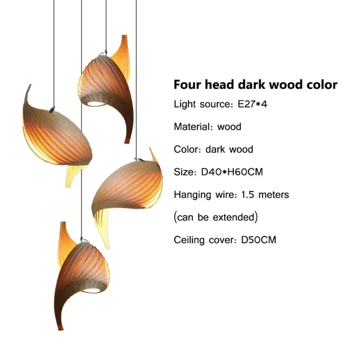 Suspension Luminaire Lorène Sillage en Bois - Chaleur du Bois & Atmosphère Accueillante
