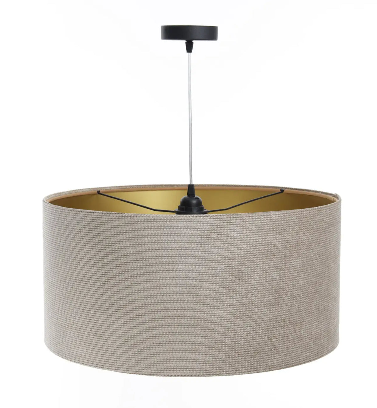 Suspension Luminaire | GLAMOUR STRUCTURAL VELOUR (Beige/Doré)