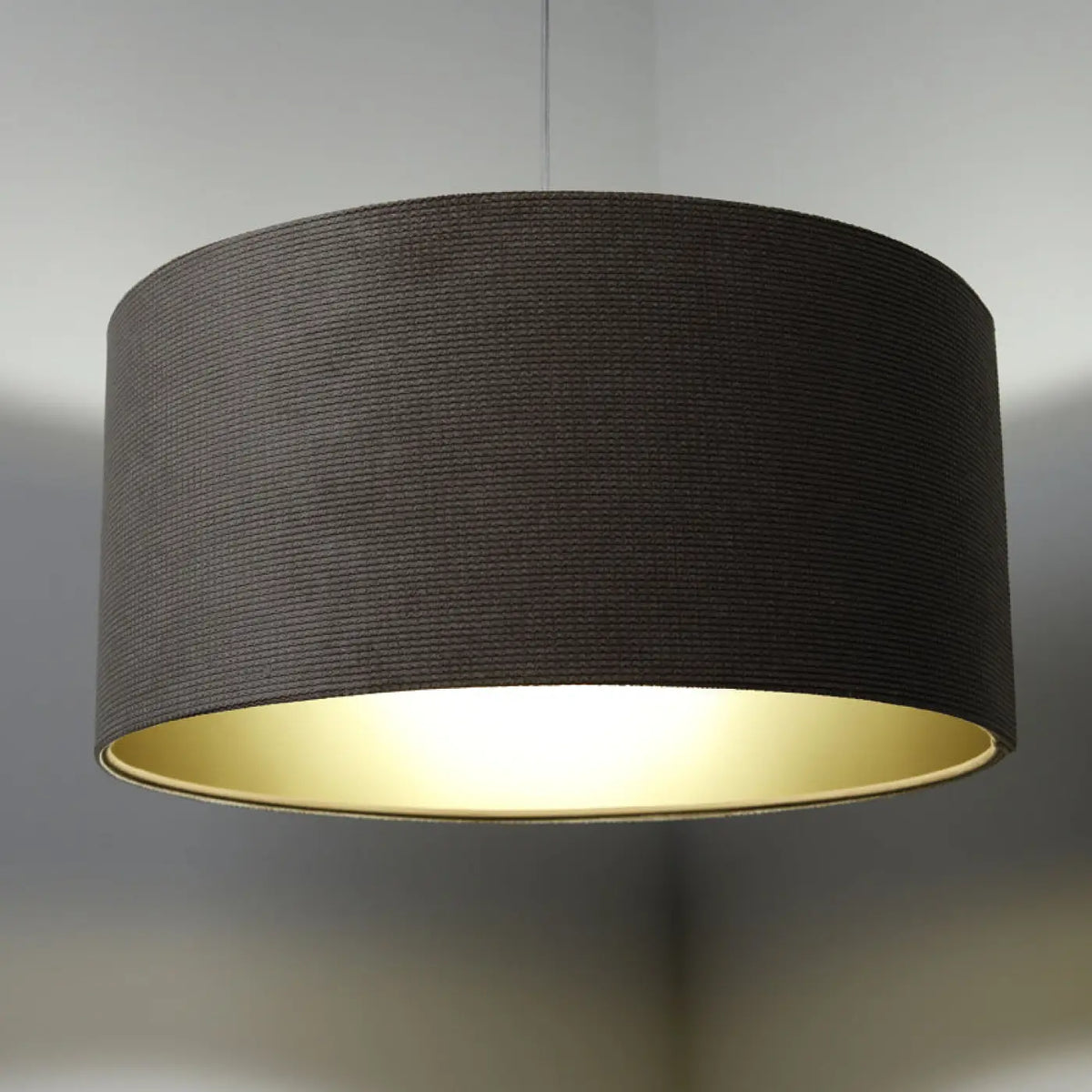Suspension Luminaire | GLAMOUR STRUCTURAL VELOUR (Beige/Doré)